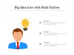 Big idea icon with bulb outline