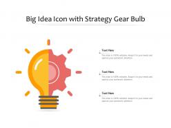 Big idea icon with strategy gear bulb