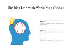Big idea icon with world map outline