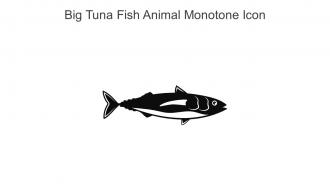 Big Tuna Fish Animal Monotone Icon In Powerpoint Pptx Png And Editable Eps Format