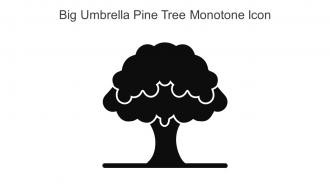Big Umbrella Pine Tree Monotone Icon In Powerpoint Pptx Png And Editable Eps Format