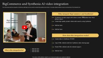 Bigcommerce And Synthesia AI Video Integration Synthesia AI Text To Video AI SS V