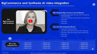 Bigcommerce And Synthesia AI Video Integration Synthesia AI Video Generation Platform AI SS