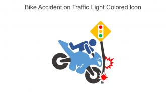 Bike Accident On Traffic Light Colored Icon In Powerpoint Pptx Png And Editable Eps Format