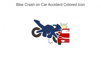 Bike Crash On Car Accident Colored Icon In Powerpoint Pptx Png And Editable Eps Format