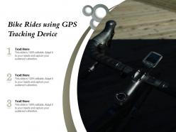 Bike rides using gps tracking device