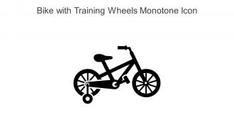 Bike With Training Wheels Monotone Icon In Powerpoint Pptx Png And Editable Eps Format