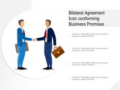 Bilateral agreement icon conforming business promises