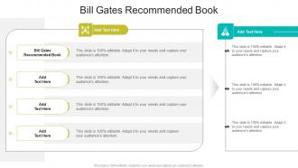 Bill Gates Recommended Book In Powerpoint And Google Slides Cpb