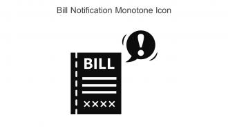 Bill Notification Monotone Icon In Powerpoint Pptx Png And Editable Eps Format