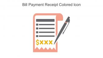 Bill Payment Receipt Colored Icon In Powerpoint Pptx Png And Editable Eps Format