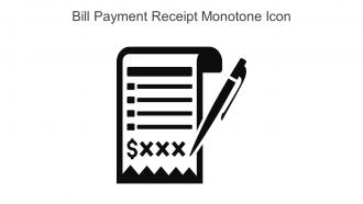 Bill Payment Receipt Monotone Icon In Powerpoint Pptx Png And Editable Eps Format