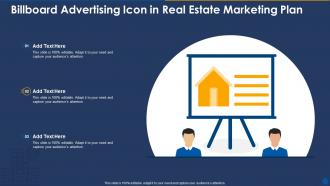 Billboard advertising icon in real estate marketing plan