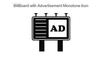 Billboard With Advertisement Monotone Icon In Powerpoint Pptx Png And Editable Eps Format