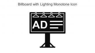 Billboard With Lighting Monotone Icon In Powerpoint Pptx Png And Editable Eps Format
