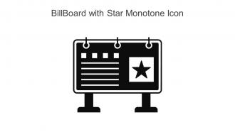 Billboard With Star Monotone Icon In Powerpoint Pptx Png And Editable Eps Format