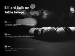 Billiard balls on table image