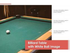 Billiard table with white ball image