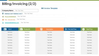 Billing invoicing product price business management ppt gallery picture