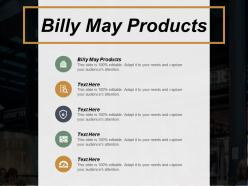 Billy may products ppt powerpoint presentation file deck cpb