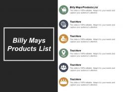 Billy mays products list ppt powerpoint presentation file diagrams cpb