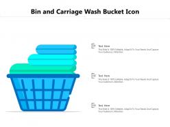 Bin and carriage wash bucket icon
