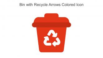 Bin With Recycle Arrows Colored Icon In Powerpoint Pptx Png And Editable Eps Format