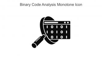 Binary Code Analysis Monotone Icon In Powerpoint Pptx Png And Editable Eps Format