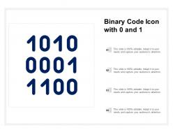 Binary code icon with 0 and 1