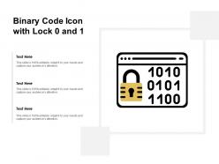 Binary code icon with lock 0 and 1