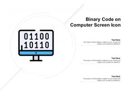 Binary code on computer screen icon