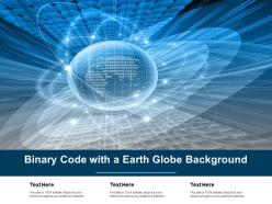 Binary code with a earth globe background