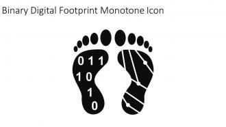 Binary Digital Footprint Monotone Icon In Powerpoint Pptx Png And Editable Eps Format