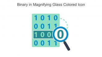 Binary In Magnifying Glass Colored Icon In Powerpoint Pptx Png And Editable Eps Format