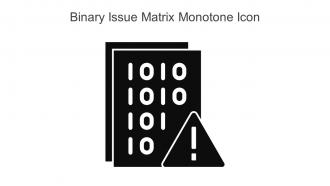 Binary Issue Matrix Monotone Icon In Powerpoint Pptx Png And Editable Eps Format