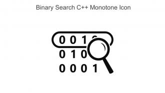 Binary Search C Plus Plus Monotone Icon In Powerpoint Pptx Png And Editable Eps Format
