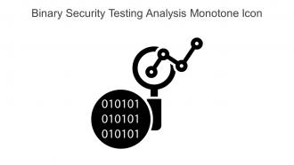 Binary Security Testing Analysis Monotone Icon In Powerpoint Pptx Png And Editable Eps Format