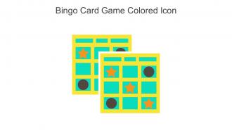 Bingo Card Game Colored Icon In Powerpoint Pptx Png And Editable Eps Format