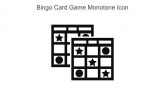 Bingo Card Game Monotone Icon In Powerpoint Pptx Png And Editable Eps Format