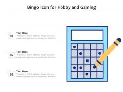 Bingo icon for hobby and gaming