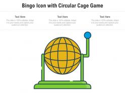 Bingo icon with circular cage game