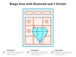Bingo icon with diamond and 3 circles