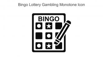 Bingo Lottery Gambling Monotone Icon In Powerpoint Pptx Png And Editable Eps Format