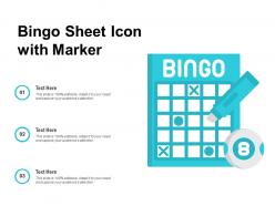 Bingo sheet icon with marker