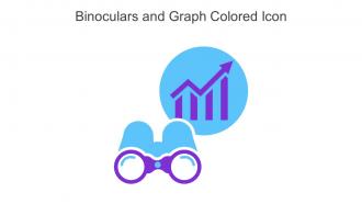 Binoculars And Graph Colored Icon In Powerpoint Pptx Png And Editable Eps Format