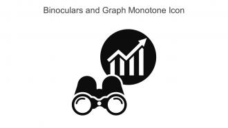 Binoculars And Graph Monotone Icon In Powerpoint Pptx Png And Editable Eps Format