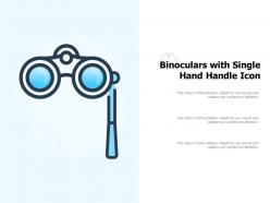 Binoculars with single hand handle icon