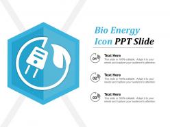 Bio energy icon ppt slide