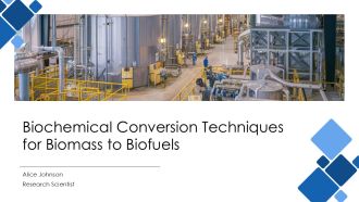Biochemical Conversion Techniques For Biomass To Biofuels PPT Template AT