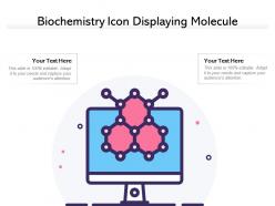 Biochemistry icon displaying molecule